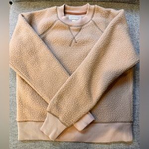 Crew neck Everlane ReNew teddy sweatshirt.